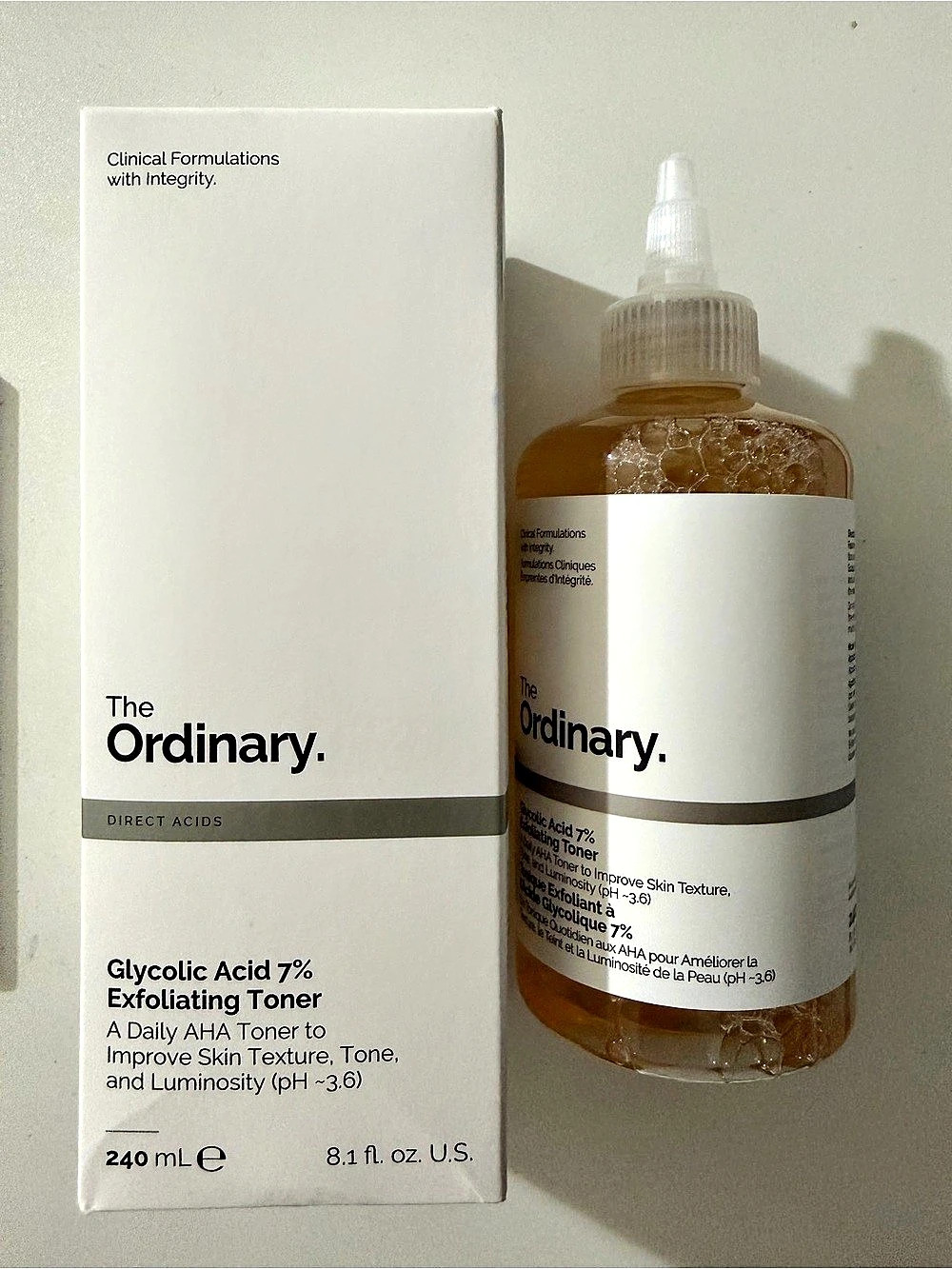 The Ordinary Glycolic Acid 7% Exfoliating Toner 240 mL Exfoliating Toner NWT